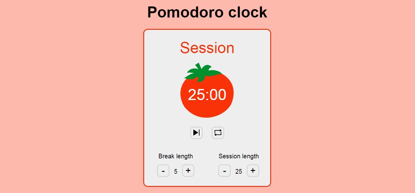 Pomodoro clock project image